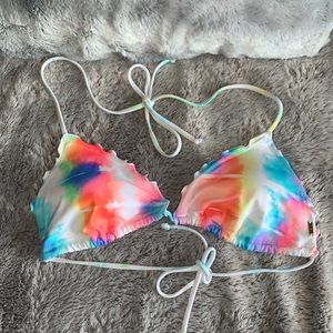 Tie Dye Ruffle Bikini Set PINK by VS